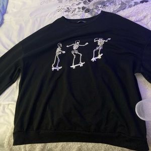 Black long sleeve skeleton sweatshirt!